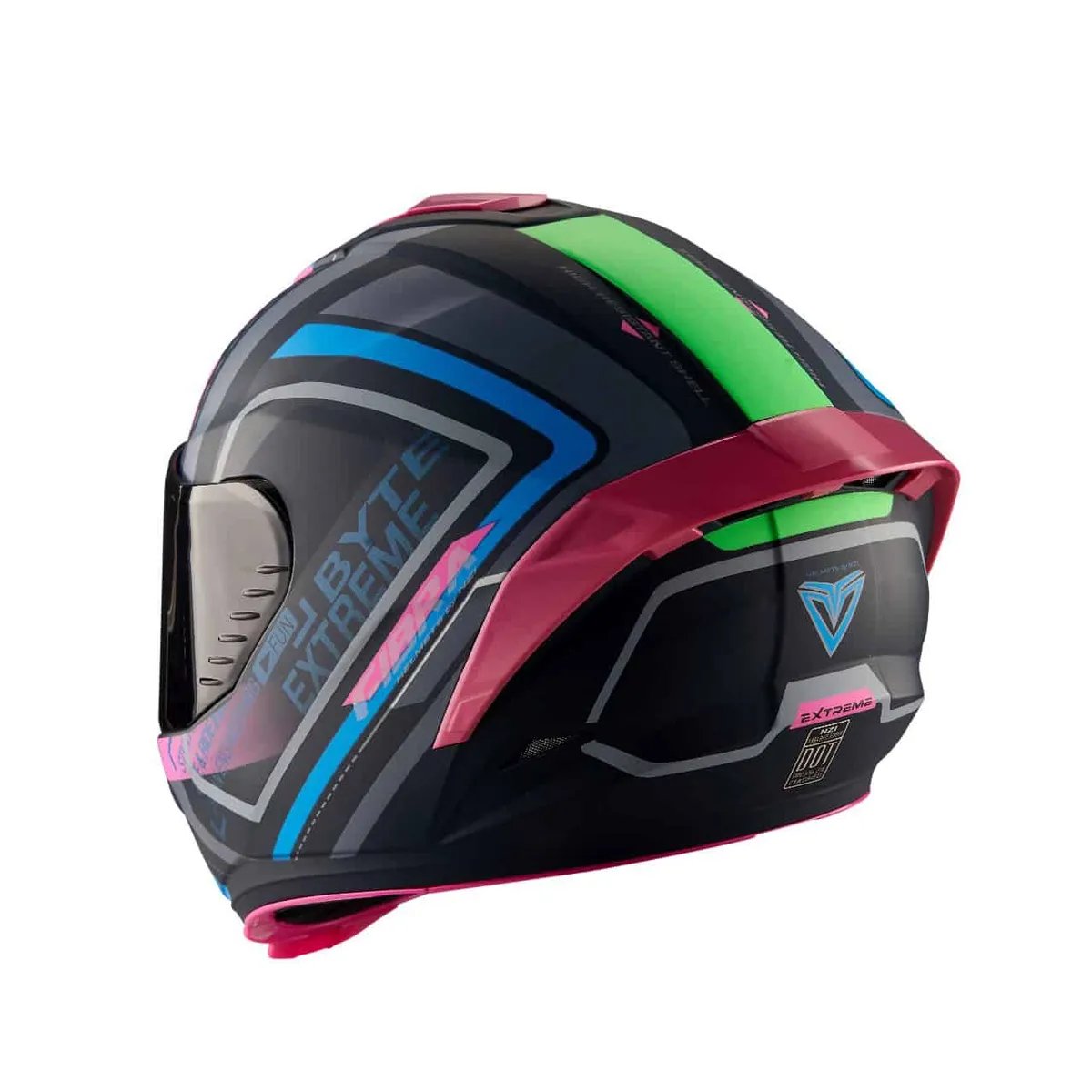 Casco Integral Fibra Byte Stream Chroma Extreme, vista 3