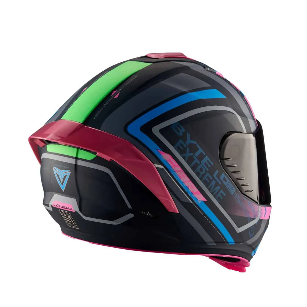 Casco Integral Fibra Byte Stream Chroma Extreme, vista 7