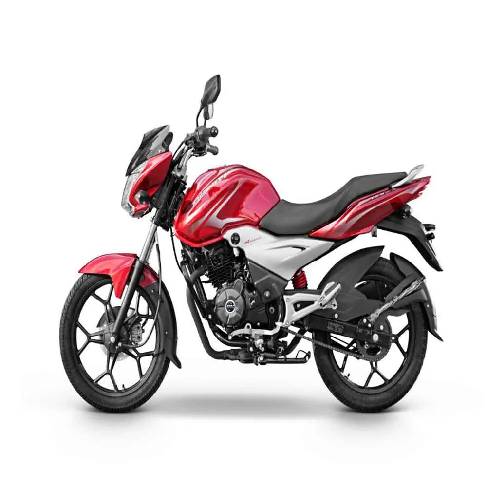 Bajaj Discover 125 ST color rojo, vista 2