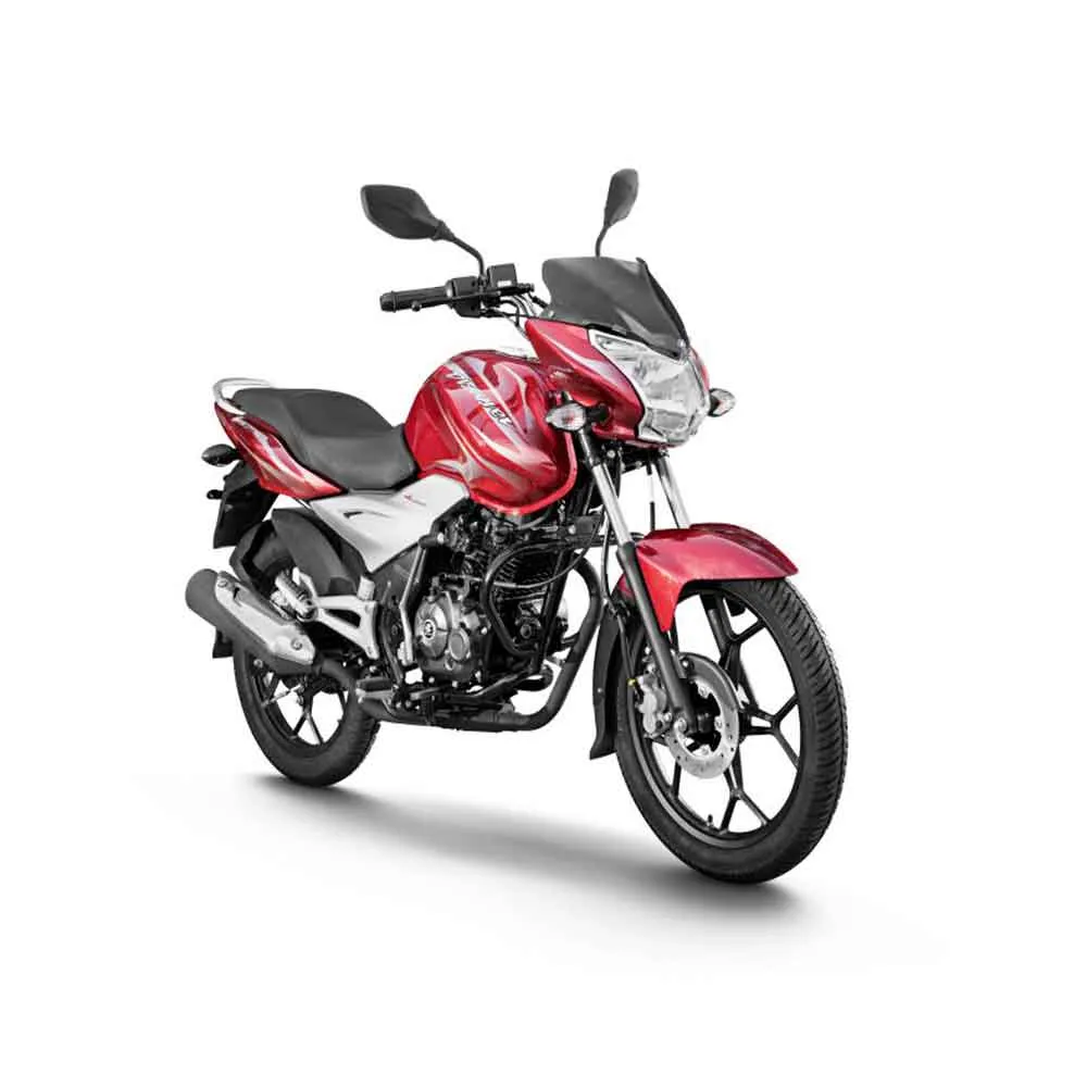 Bajaj Discover 125 ST color rojo, vista 3