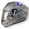 CASCO PARA MOTO GIGA CHROMA MILITAR SILVER